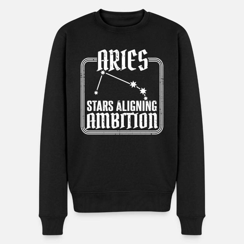 Signe du zodiaque Bélier - Pull Premium bio Homme - noir