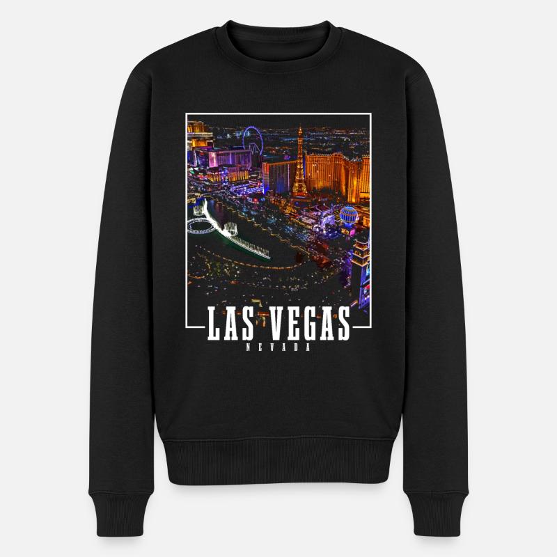 Las Vegas Nevada Souvenir Geschenk - Männer Premium Bio Pullover - Schwarz