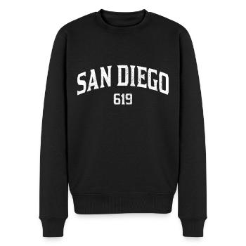 San Diego Kalifornien Vintage Souvenir - Männer Premium Bio Pullover - Schwarz - Vorne - Nico (187cm)
