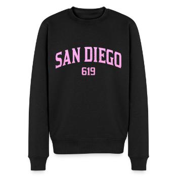 San Diego Kalifornien Vintage Souvenir - Männer Premium Bio Pullover - Schwarz - Vorne - Nico (187cm)