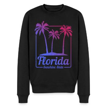 Florida Souvenir USA Amerika - Männer Premium Bio Pullover - Schwarz - Vorne - Nico (187cm)
