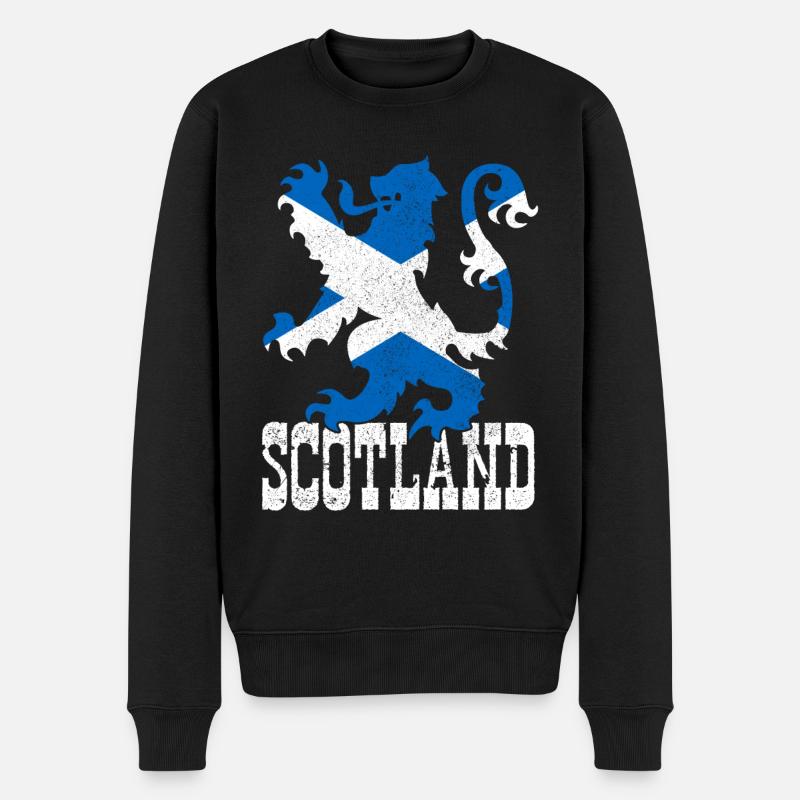 Ecosse drapeau écossais UK Vintage - Pull Premium bio Homme - noir