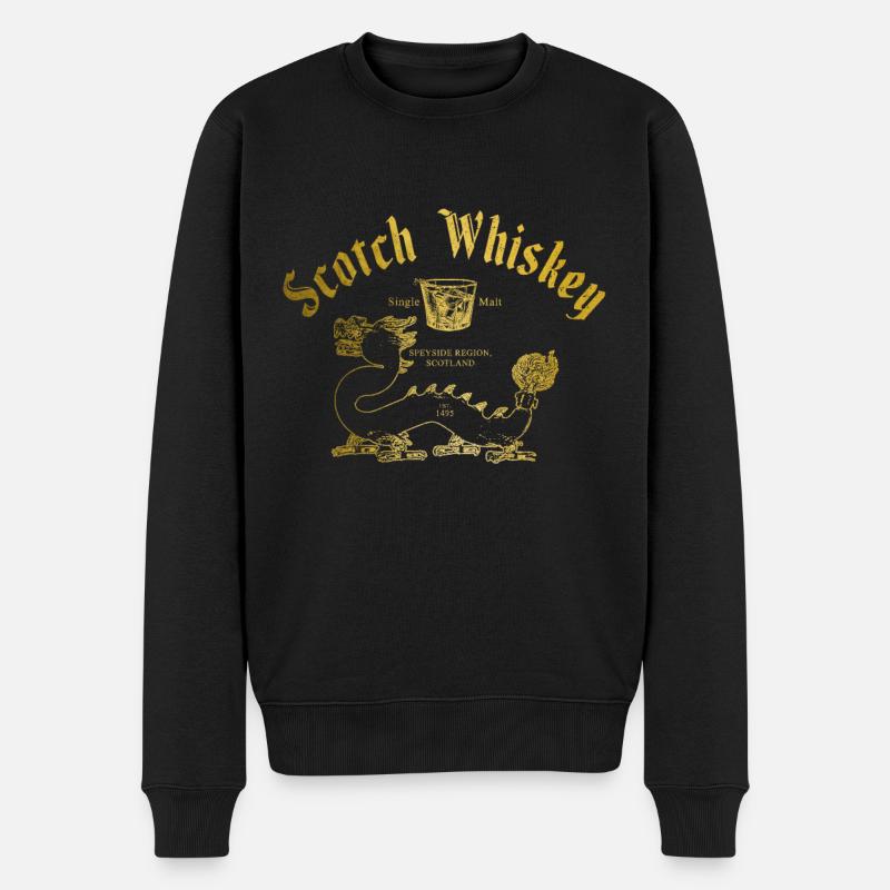Scotch Whiskey Ecosse Ecossais - Pull Premium bio Homme - noir