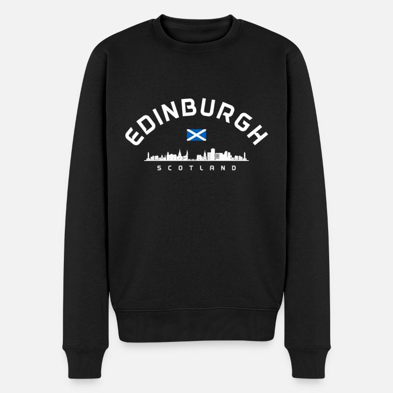 Drapeau écossais d’Écosse d’Édimbourg - Pull Premium bio Homme - noir
