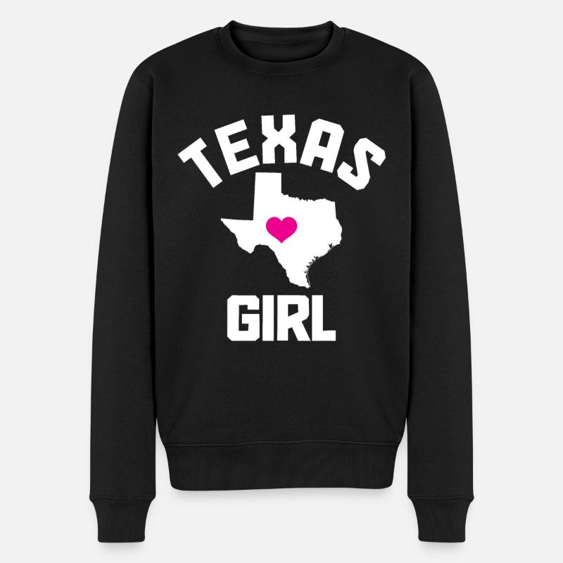 Texas - Männer Premium Bio Pullover - Schwarz