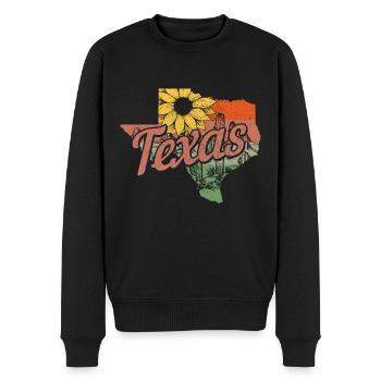 Texas - Men's Premium Organic Jumper - black - Front - Nico (187cm)