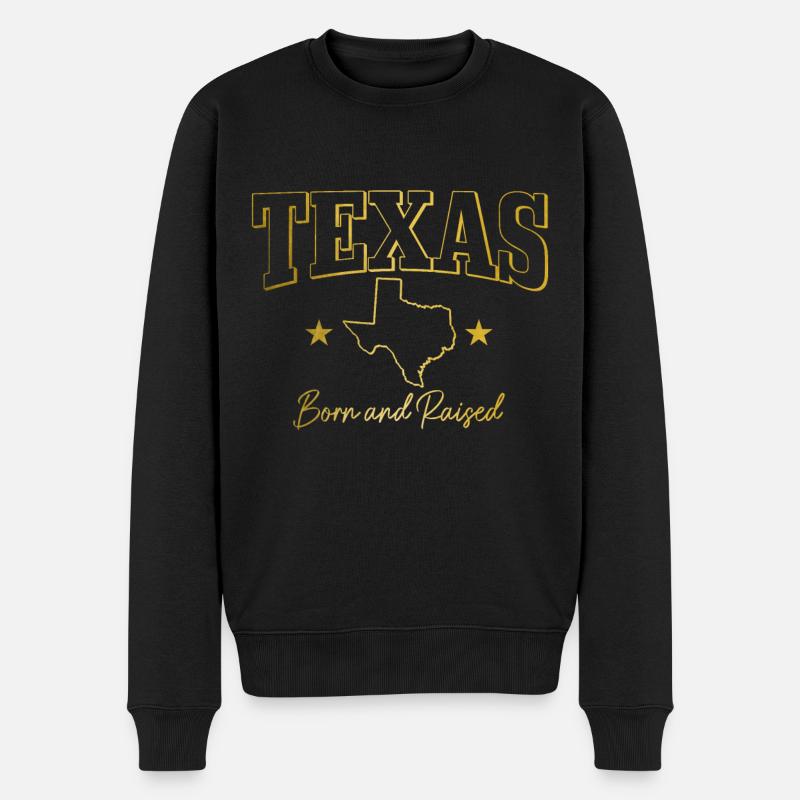 Texas - Männer Premium Bio Pullover - Schwarz