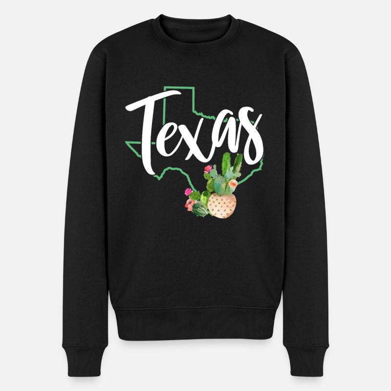 Texas - Økologisk premium-sweatshirt til mænd - sort