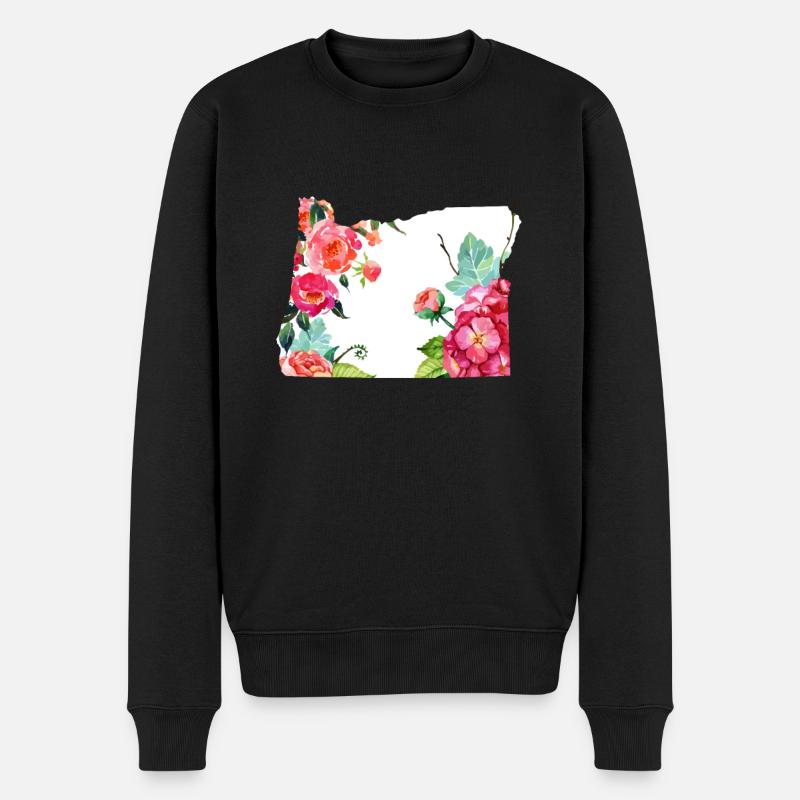 Oregon - Männer Premium Bio Pullover - Schwarz