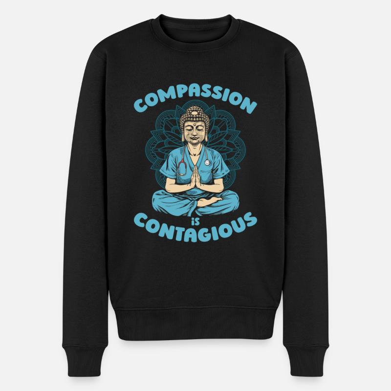 Krankenschwester - Männer Premium Bio Pullover - Schwarz