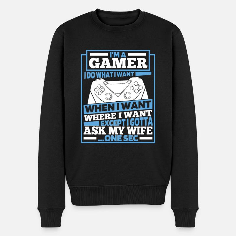 Gamer Gaming - Pull Premium bio Homme - noir