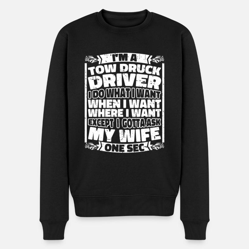 Abschleppdienst Abschlepper - Männer Premium Bio Pullover - Schwarz