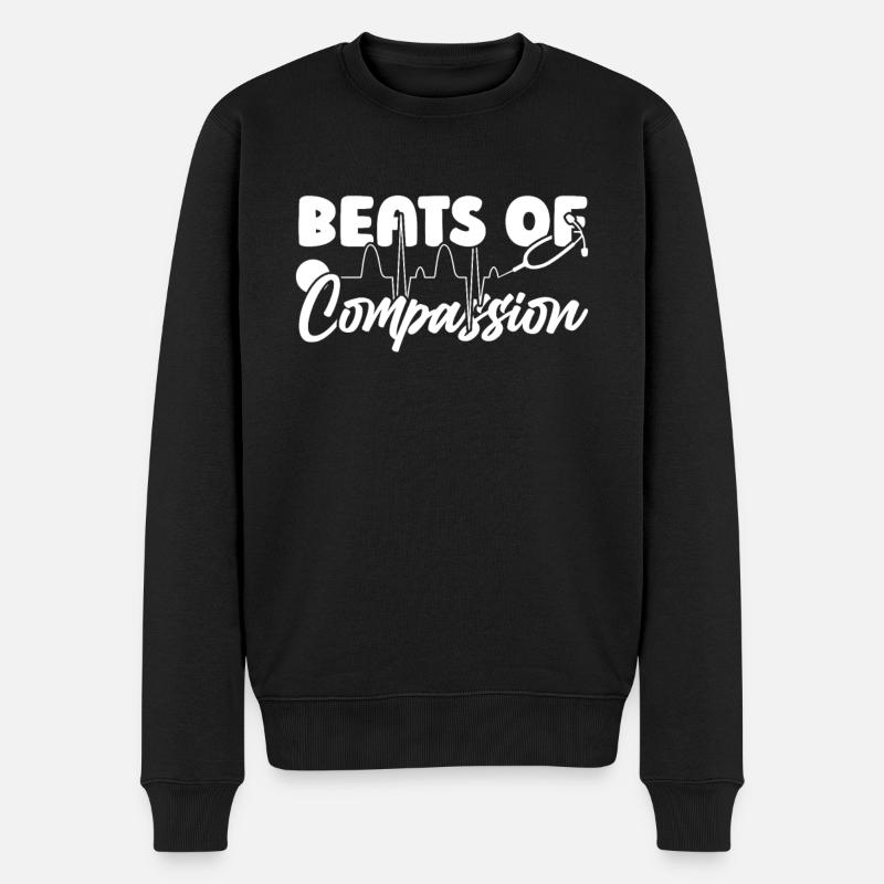 Krankenschwester - Männer Premium Bio Pullover - Schwarz