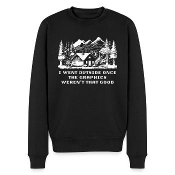 Gamer Gaming - Männer Premium Bio Pullover - Schwarz - Vorne - Nico (187cm)