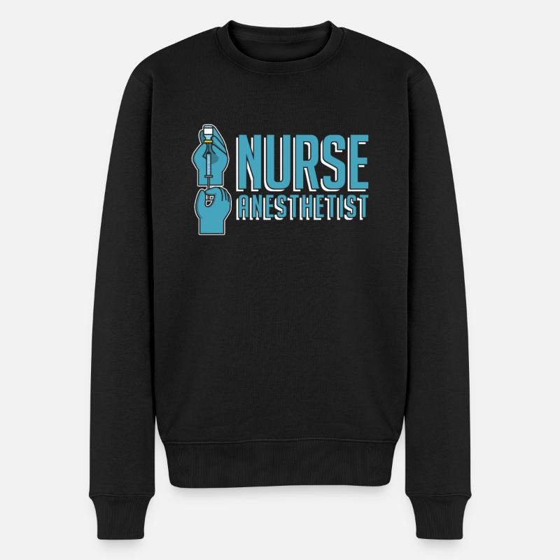 Krankenschwester Nurse Anesthetist - Männer Premium Bio Pullover - Schwarz