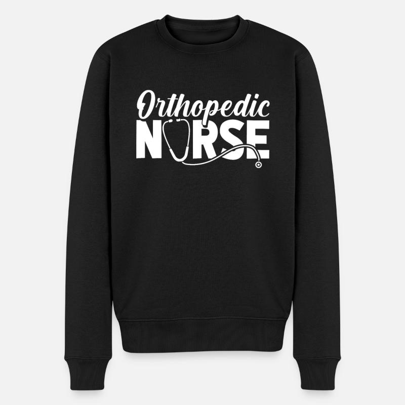 Krankenschwester Knochen Orthopedic Nurse - Männer Premium Bio Pullover - Schwarz