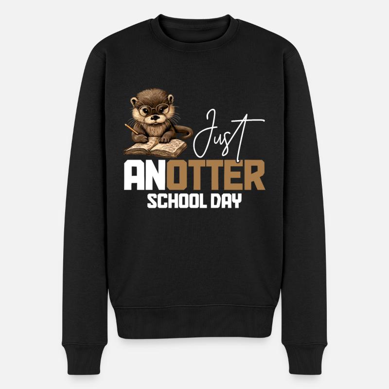 Otter Lustig Geschenk - Männer Premium Bio Pullover - Schwarz