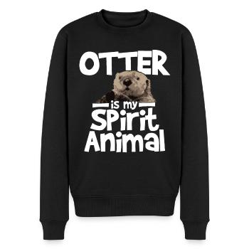 Otter Is My Spirit Animal - Männer Premium Bio Pullover - Schwarz - Vorne - Nico (187cm)
