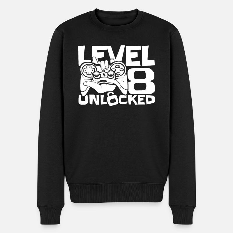Gaming 8. Geburtstag 8 Jahre Gamer - Männer Premium Bio Pullover - Schwarz