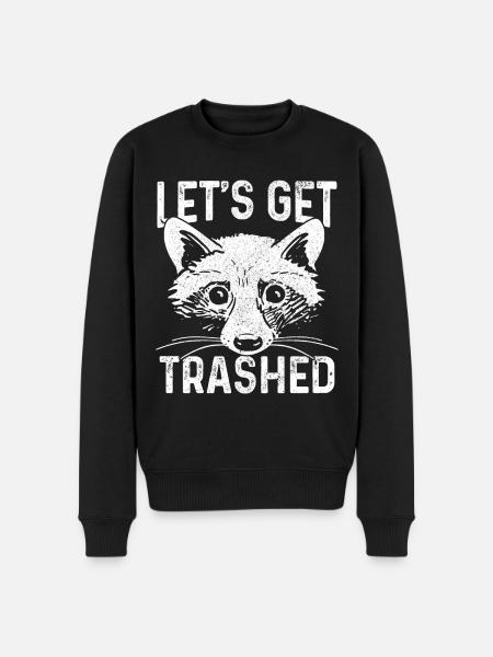 Raccoon Funny Gift - Men's Premium Organic Jumper - black