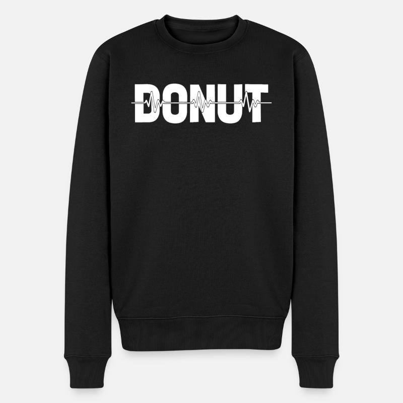 Donut Ekg Heartbeat - Pull Premium bio Homme - noir