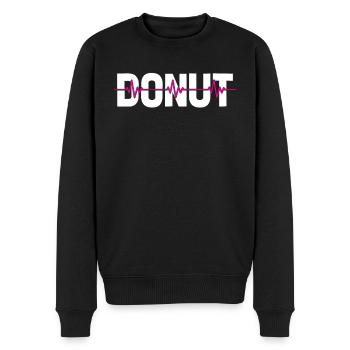 Donut Ekg Heartbeat - Pull Premium bio Homme - noir - Devant - Nico (187cm)