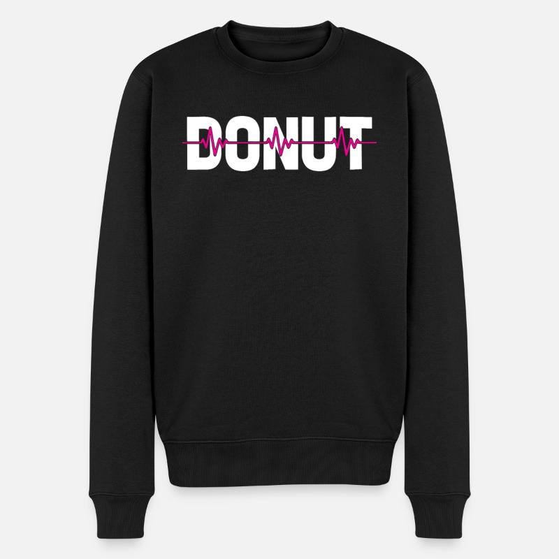 Donut Ekg Heartbeat - Pull Premium bio Homme - noir
