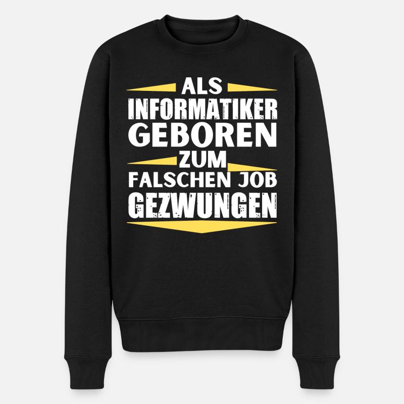 Informatiker im falschen Job gelandet - Männer Premium Bio Pullover - Schwarz