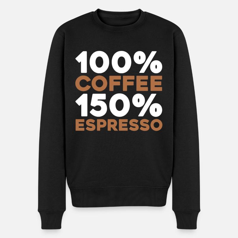 Café Espresso - Pull Premium bio Homme - noir