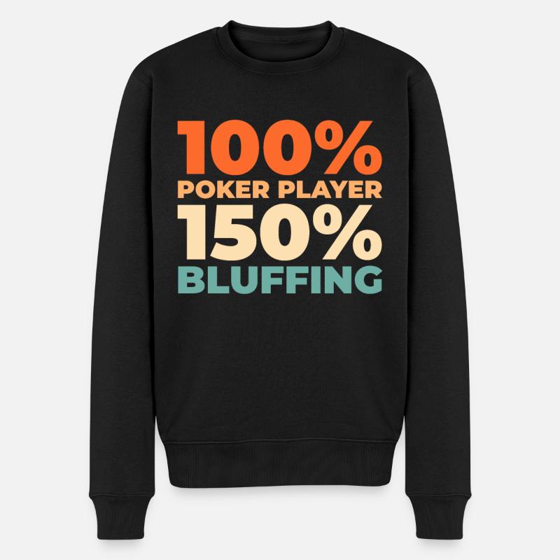 Poker - Pull Premium bio Homme - noir