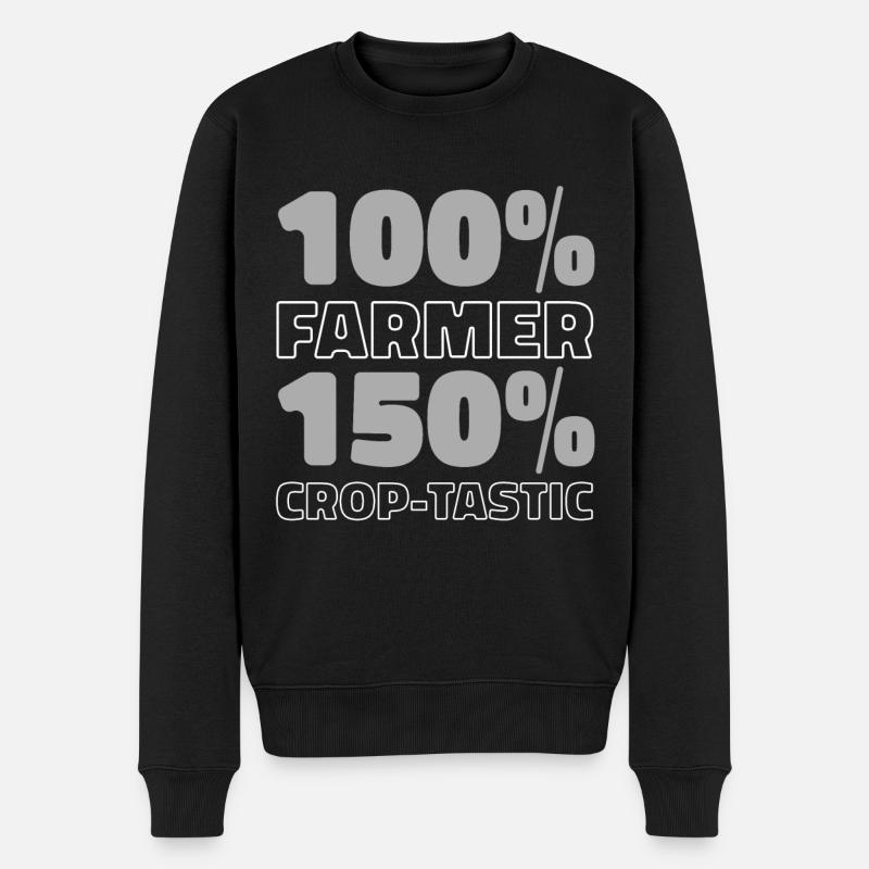 Bauer Landwirt - Männer Premium Bio Pullover - Schwarz