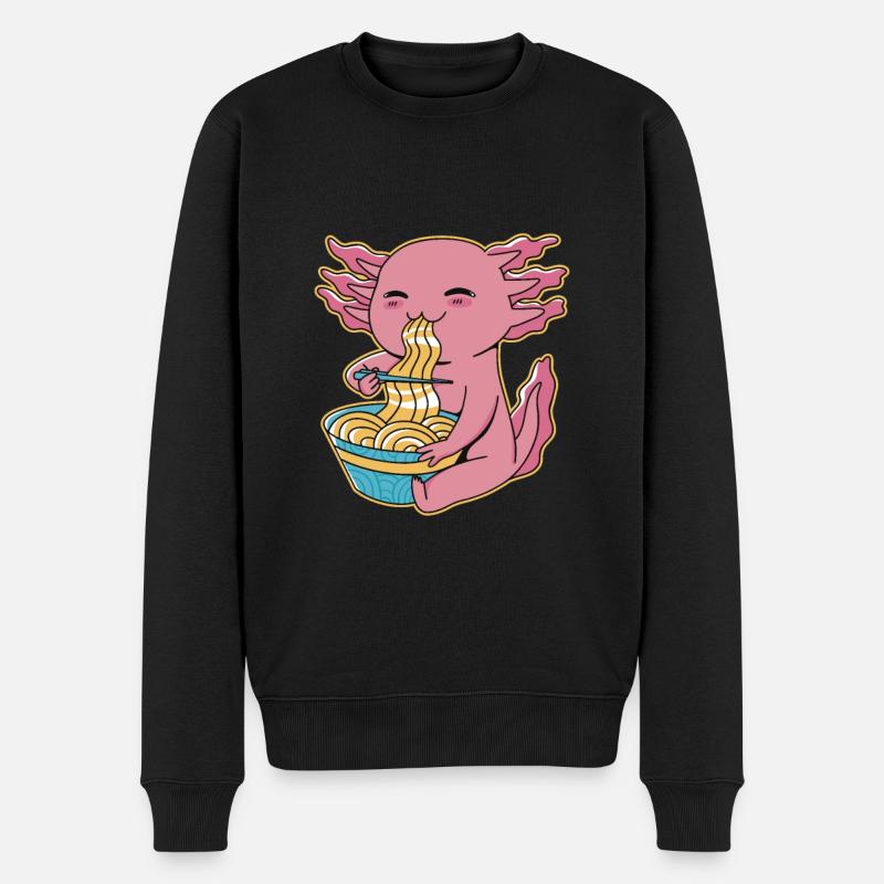 Ramen drôle d’axolotl - Pull Premium bio Homme - noir