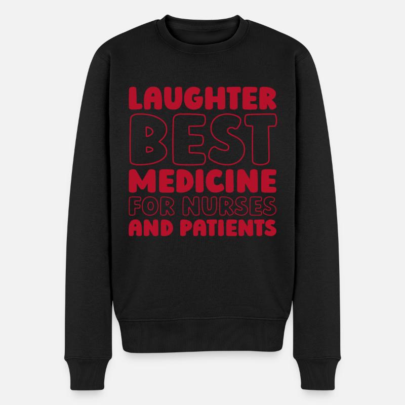 Krankenschwester - Männer Premium Bio Pullover - Schwarz
