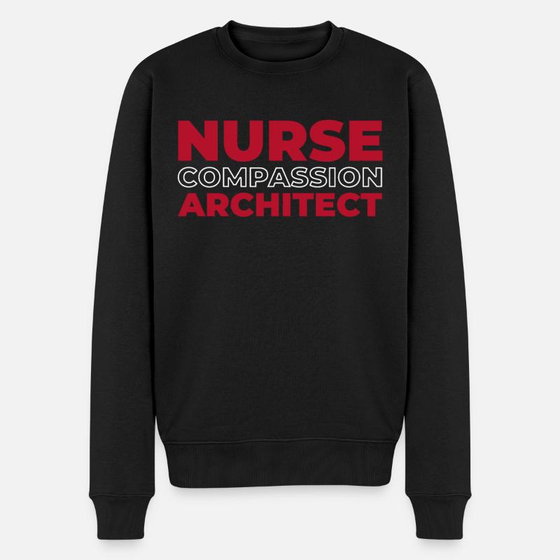 Krankenschwester - Männer Premium Bio Pullover - Schwarz