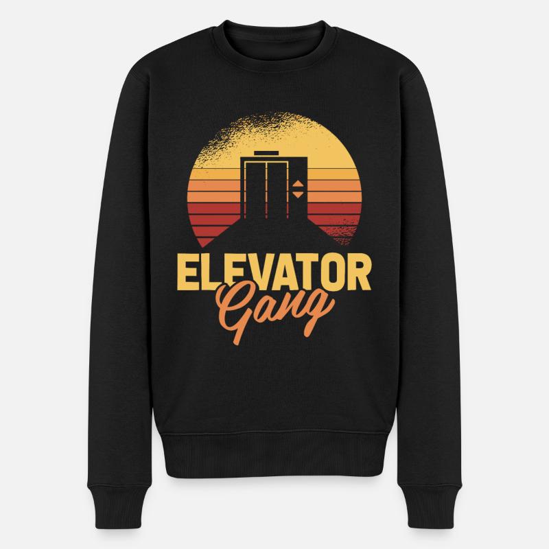 Elevator Elevator - Men's Premium Organic Jumper - black
