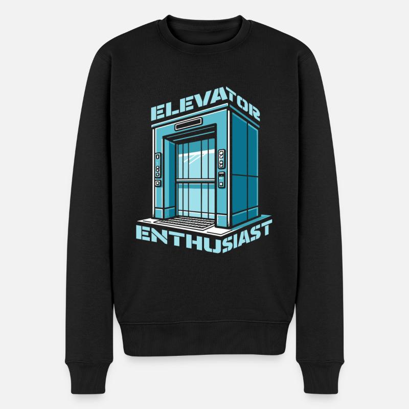 Elevator Elevator - Men's Premium Organic Jumper - black