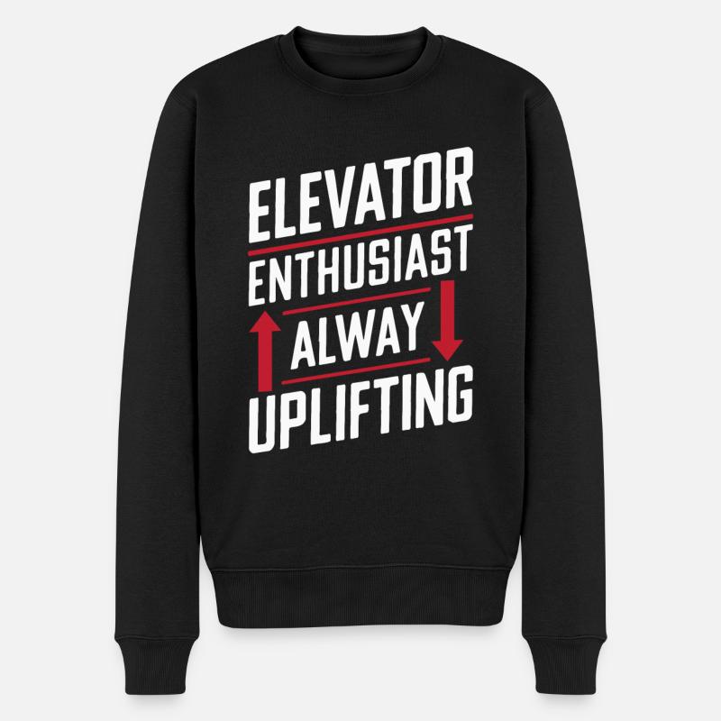 Elevator Elevator - Men's Premium Organic Jumper - black