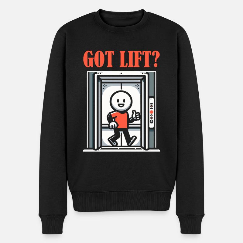 Elevator Elevator - Men's Premium Organic Jumper - black