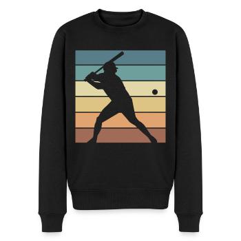 Baseball Retro Evolution Cooler, lustiger - Männer Premium Bio Pullover - Schwarz - Vorne - Nico (187cm)