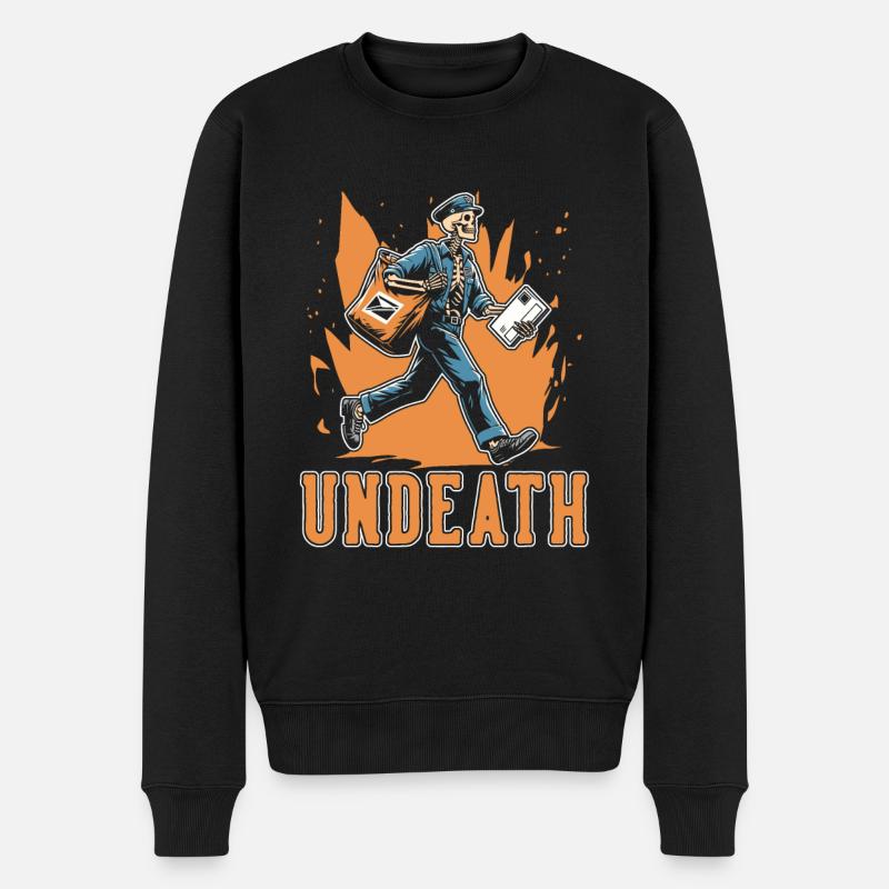 Postman Postman Squelette Mort-Vivant - Pull Premium bio Homme - noir