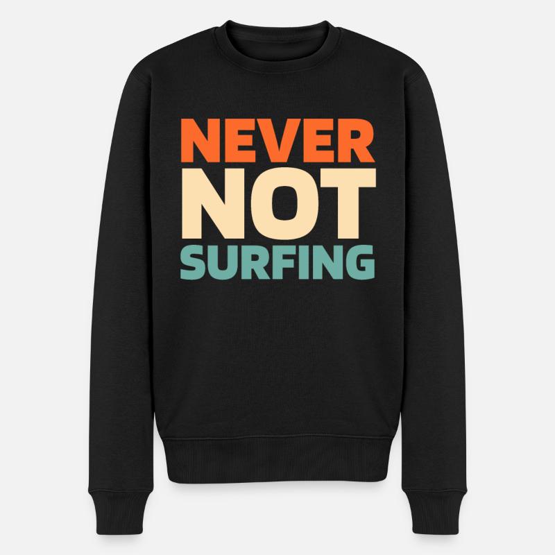 Surfer Surfing - Pull Premium bio Homme - noir