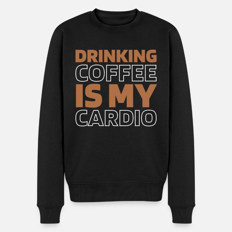 Café Citation cardio amusante - Pull Premium bio Homme - noir