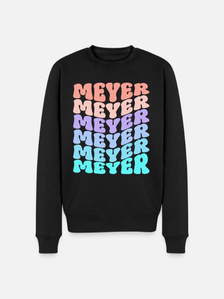 Meyer Retro Family Surname Gift - Men's Premium Organic Jumper - black