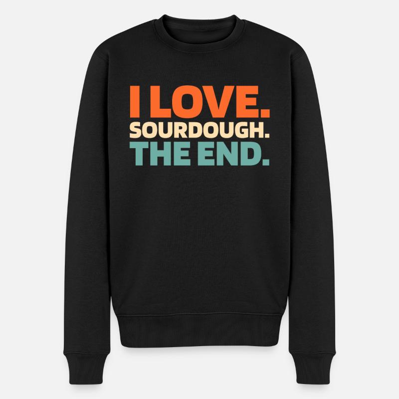 Sauerteig Brot - Männer Premium Bio Pullover - Schwarz