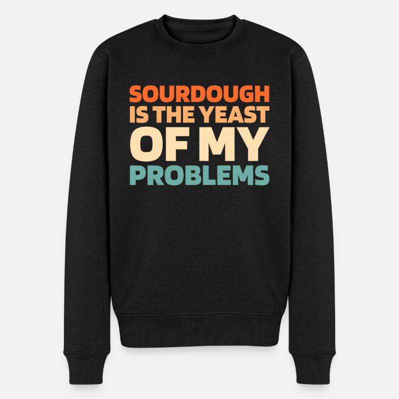 Sauerteig Brot - Männer Premium Bio Pullover - Schwarz