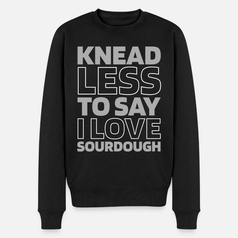 Sauerteig Brot - Männer Premium Bio Pullover - Schwarz