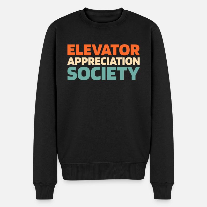 Elevator Elevator - Men's Premium Organic Jumper - black