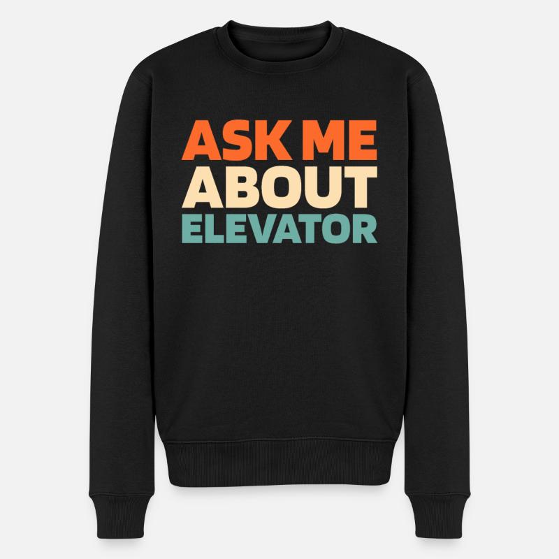 Elevator Elevator - Men's Premium Organic Jumper - black