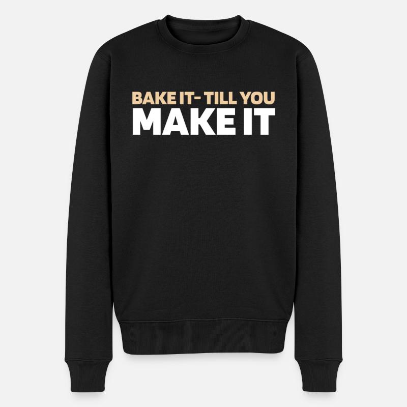 Sauerteig Brot - Männer Premium Bio Pullover - Schwarz