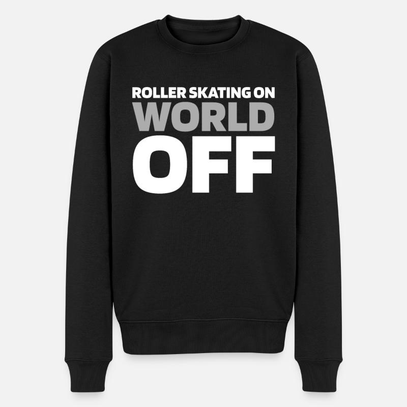 Rollschuhe Rollschuhlaufen - Männer Premium Bio Pullover - Schwarz